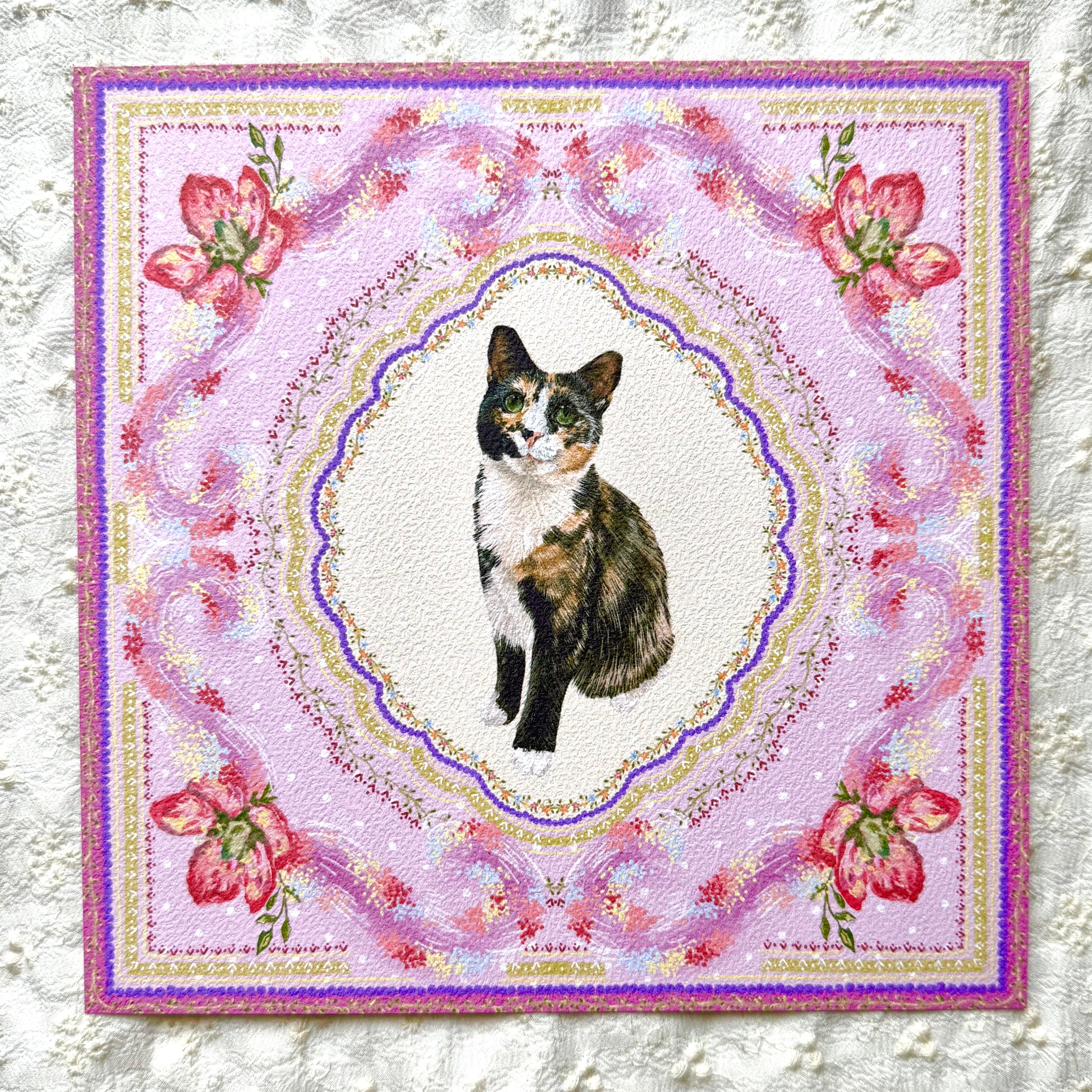 Black, White & Orange Calico Domestic Shorthair Cat