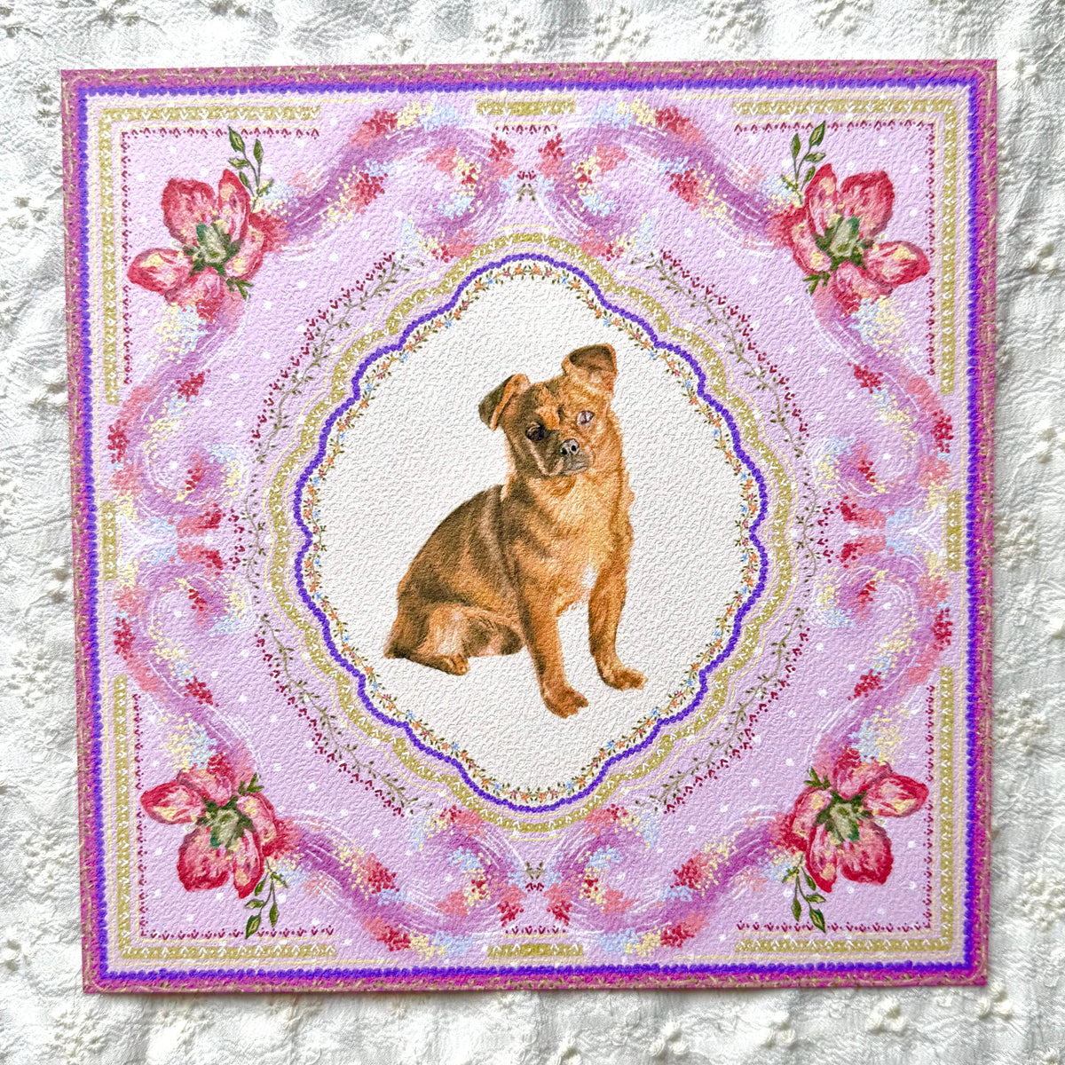 "Wisteria Petal Reverie" Fawn Smooth Coat Chihuahua Art Print