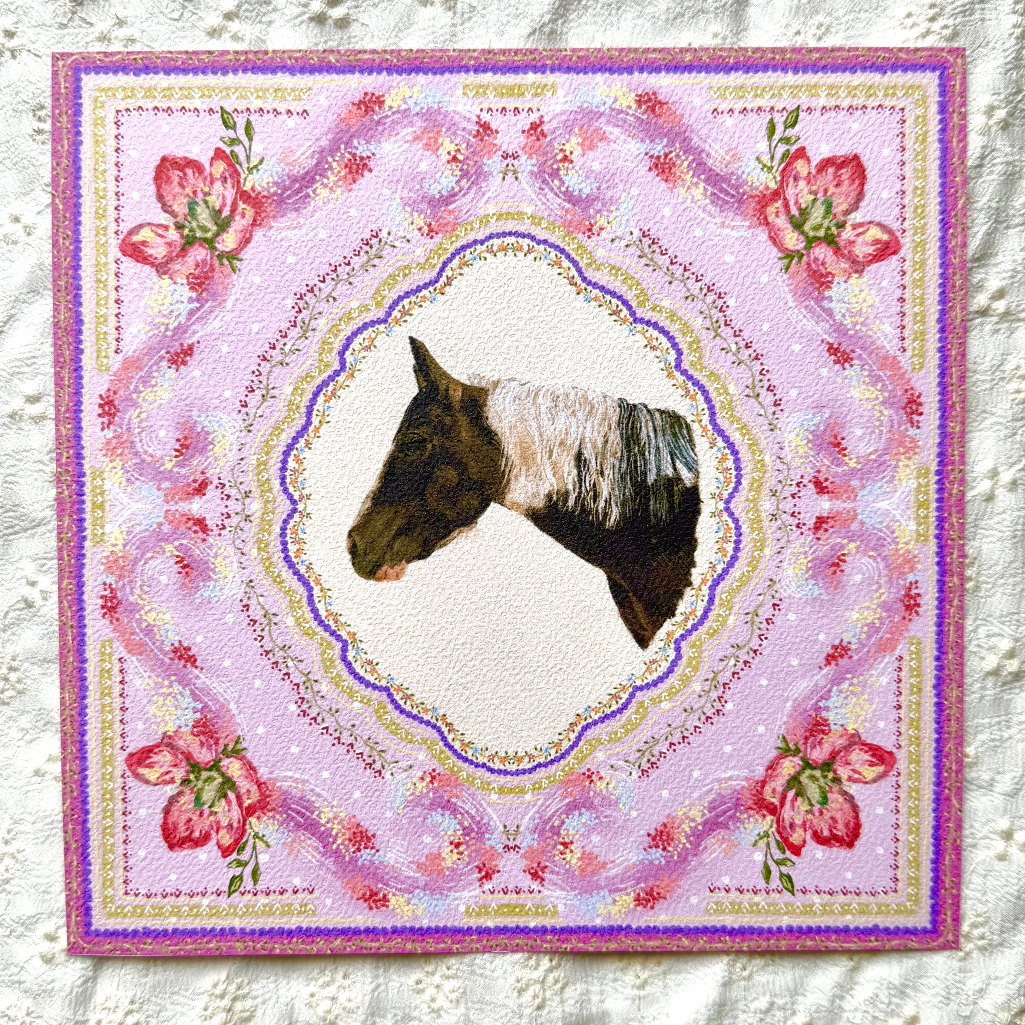 "Wisteria Petal Reverie" Bay Gypsy Cob Art Print