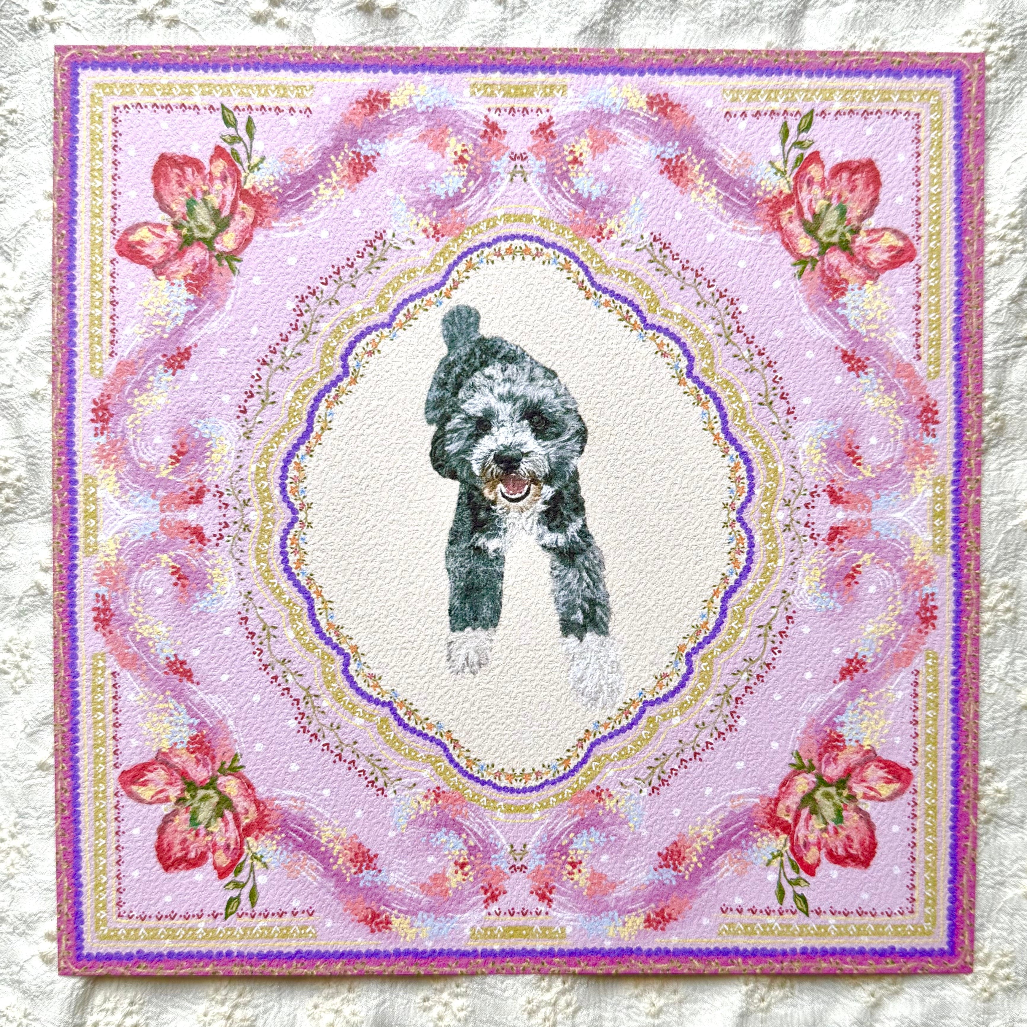"Wisteria Petal Reverie" Blue Merle Cockapoo Art Print
