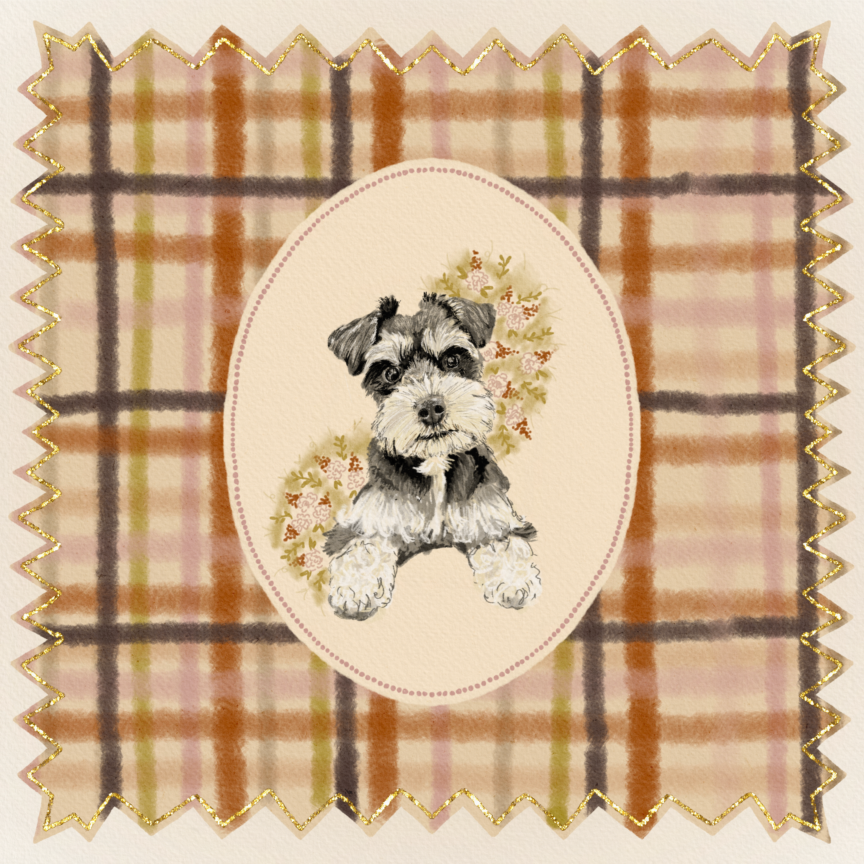 PREORDER - Personalised Bespoke Hand-Illustrated "Auburn" Pet Portrait Print