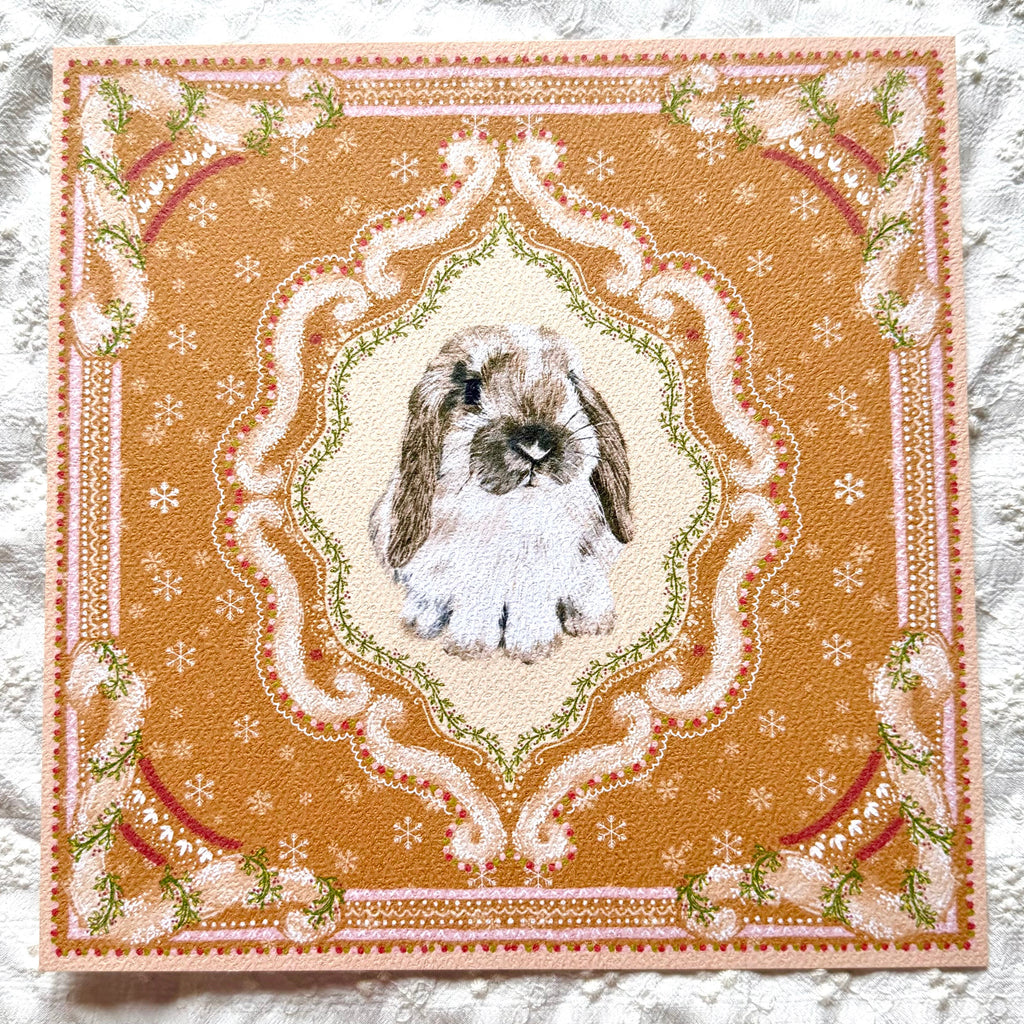 "Gingerbread Cookie" Broken Fawn Holland Lop  Christmas Art Print