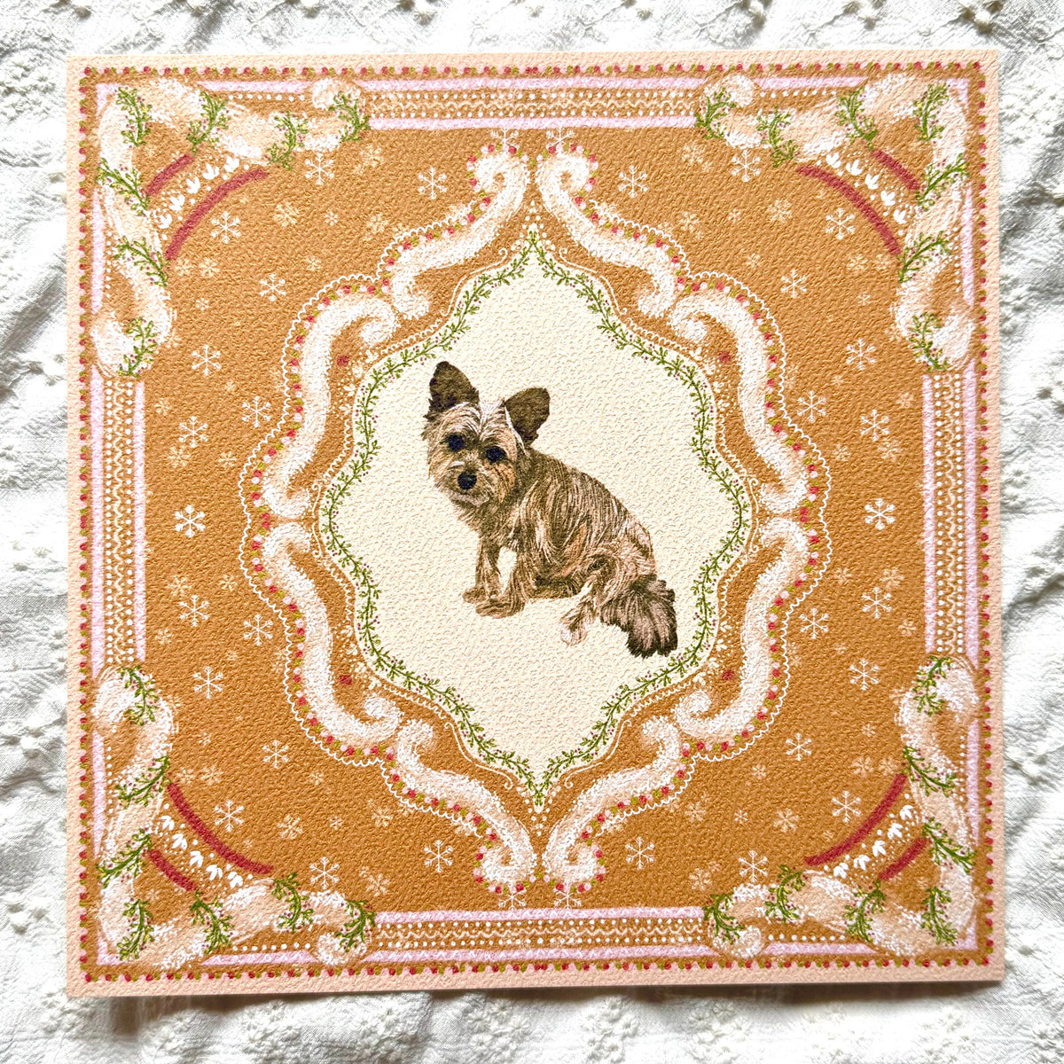 "Gingerbread Cookie" Wheaten Cairn Terrier Christmas Art Print