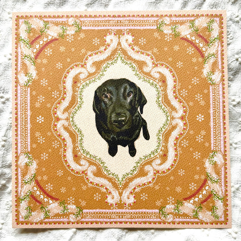 "Gingerbread Cookie" Black Labrador Retriever Christmas Art Print