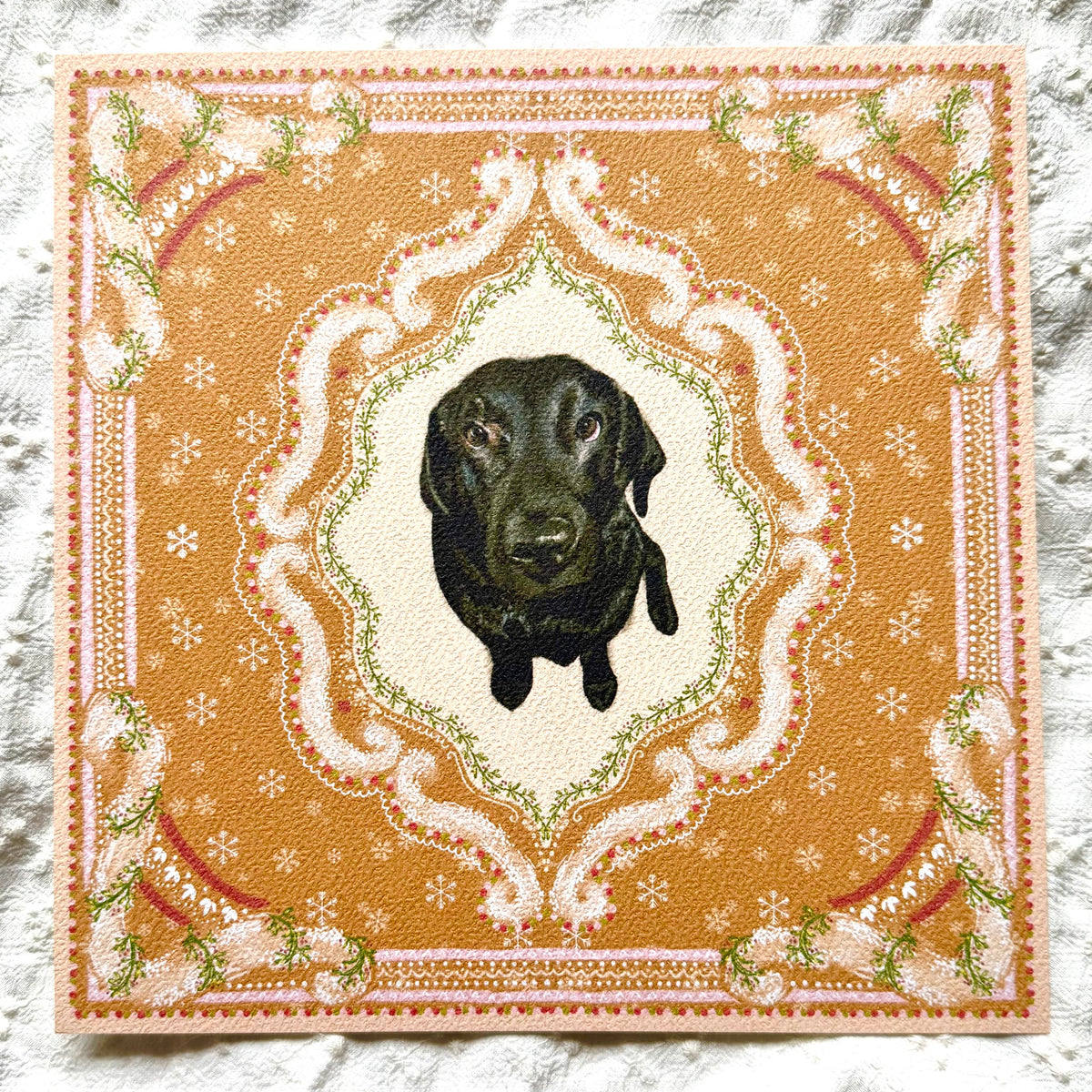 "Gingerbread Cookie" Black Labrador Retriever Christmas Art Print