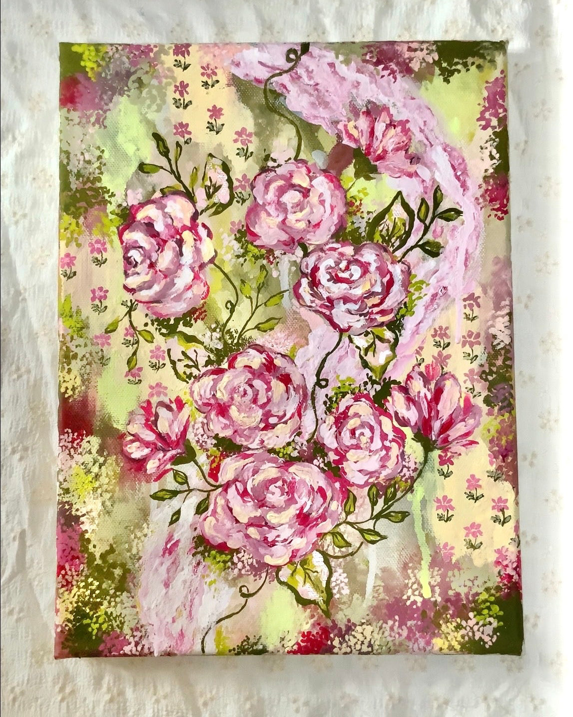 "Where the Petals Climb" Floral Art Print