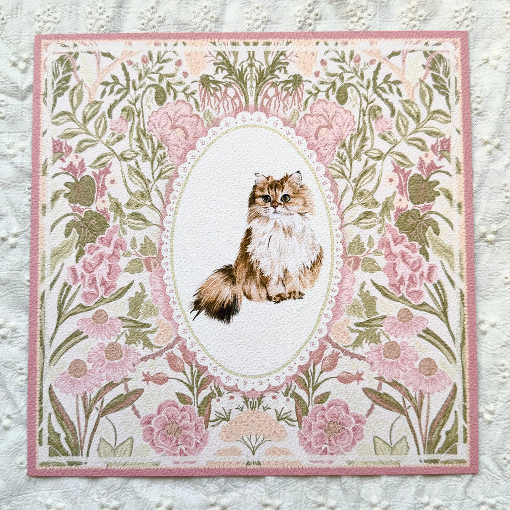 "Rosalie Wallpaper" Golden Chinchilla Persian Cat Art Print