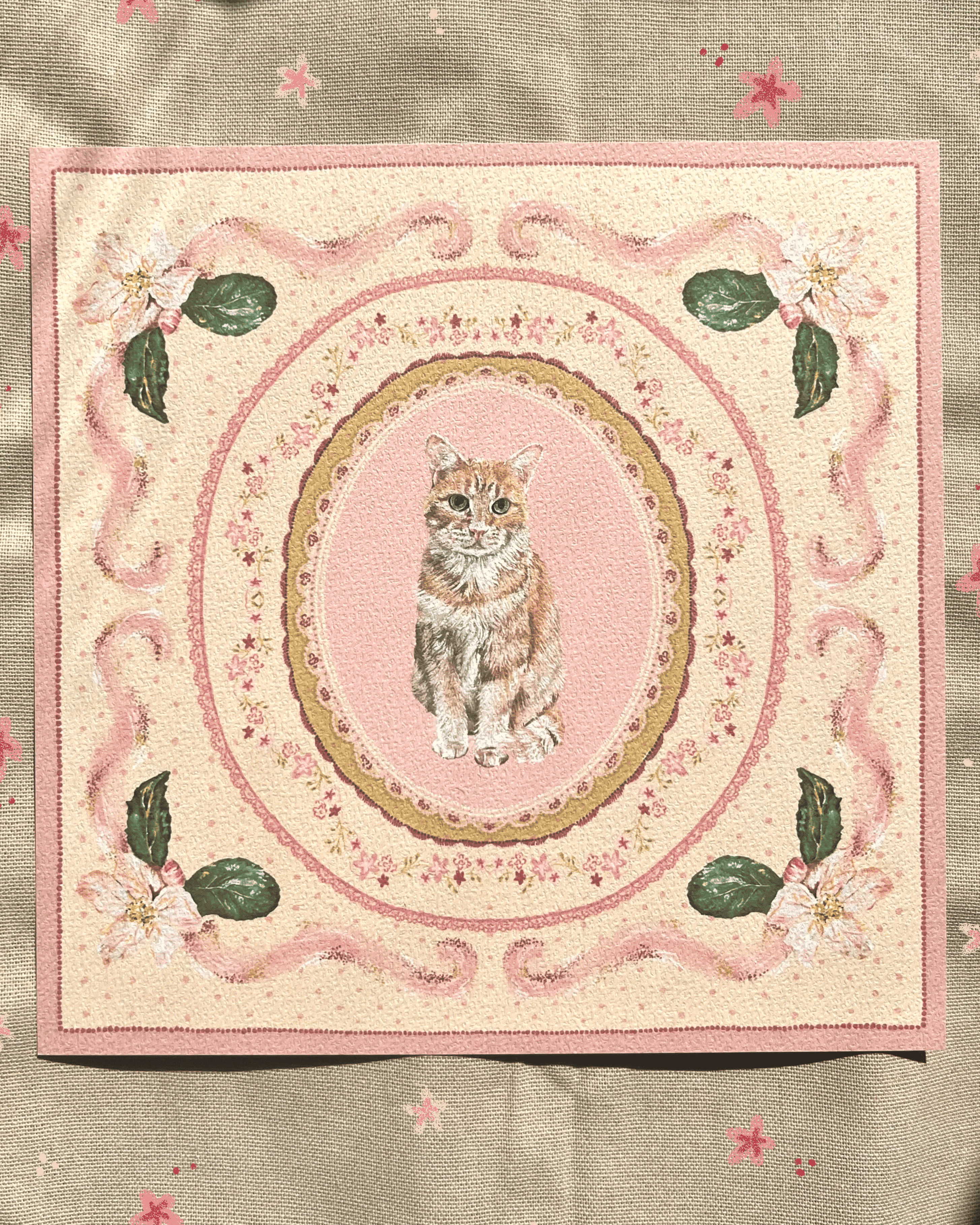 "Vanilla Reverie" Orange Tabby Cat Art Print