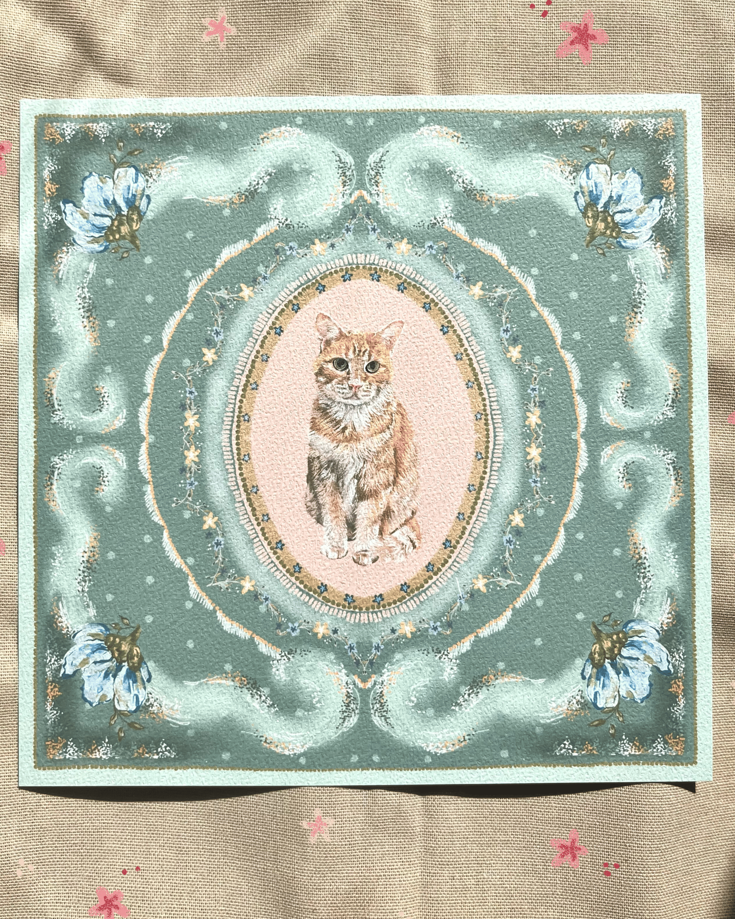 "Willow Reverie" Orange Tabby Cat Art Print