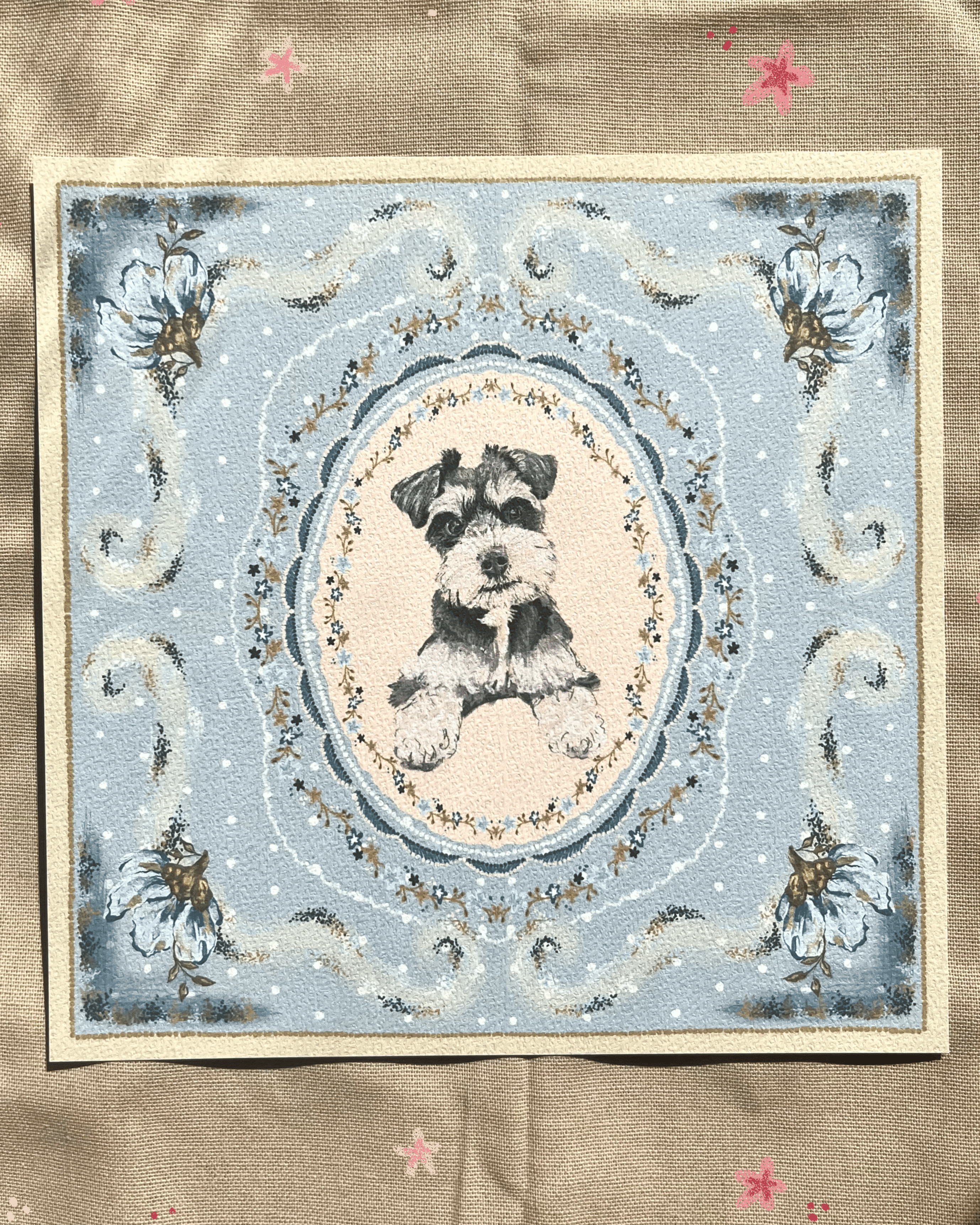 "Mist Reverie" Miniature Salt & Pepper Schnauzer Art Print