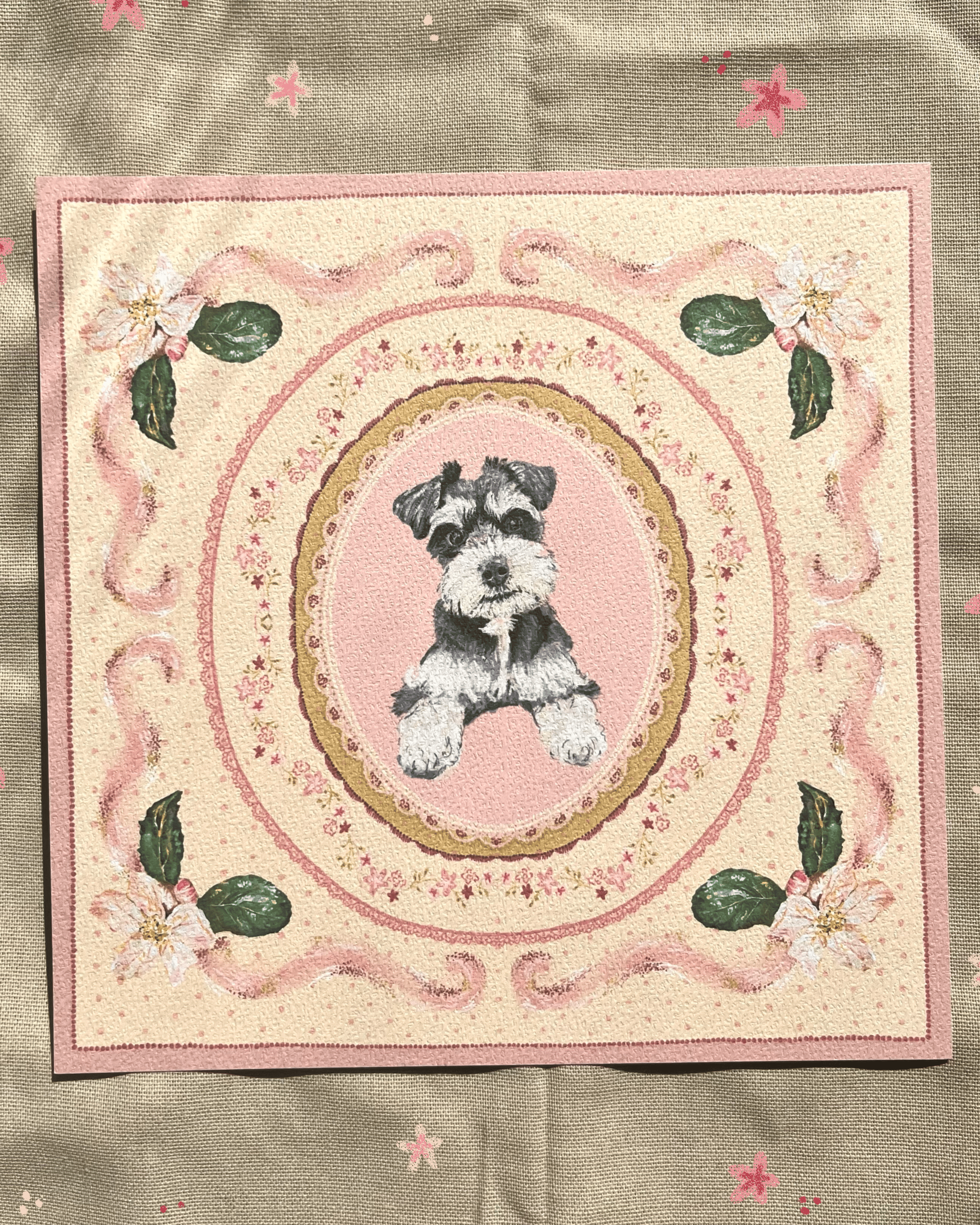 "Vanilla Reverie" Miniature Salt & Pepper Schnauzer Art Print