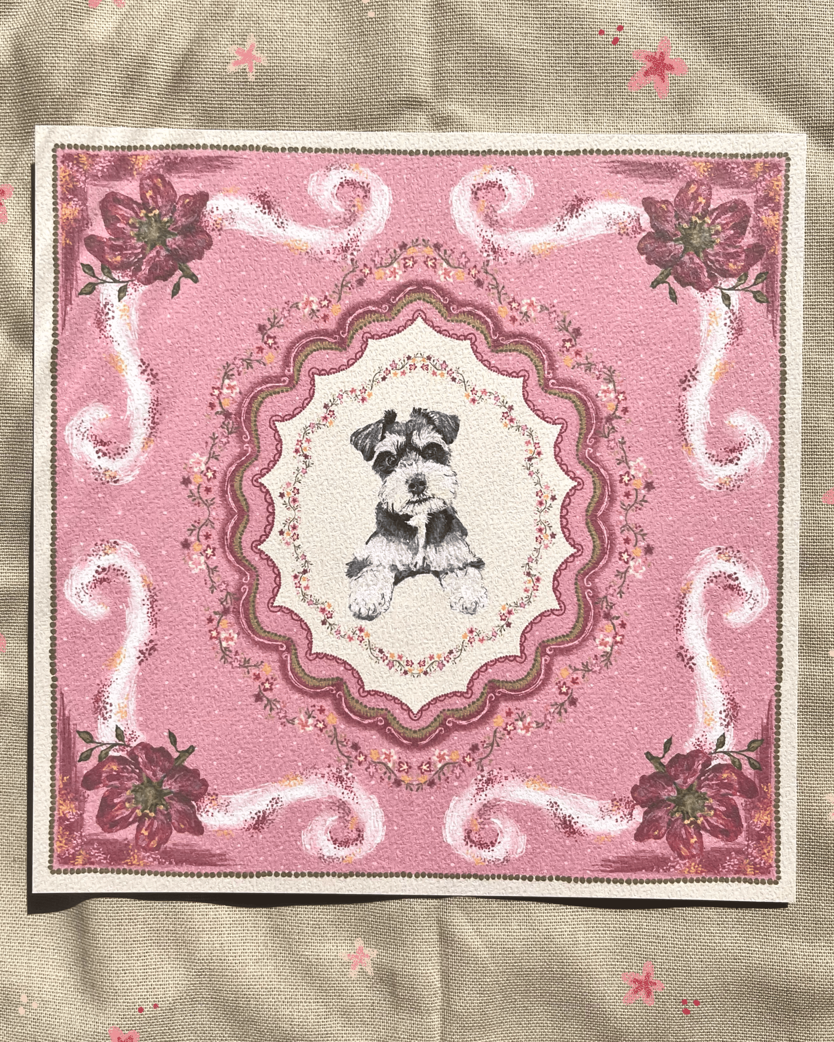 "Briar Reverie" Miniature Salt & Pepper Schnauzer Art Print