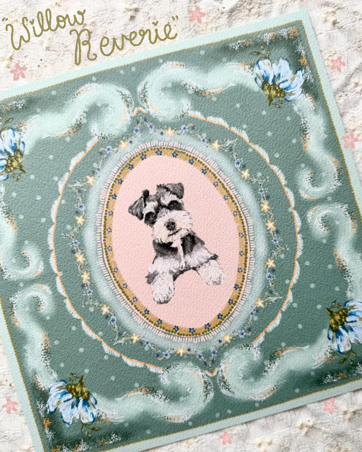 "Willow Reverie" Miniature Salt & Pepper Schnauzer Art Print