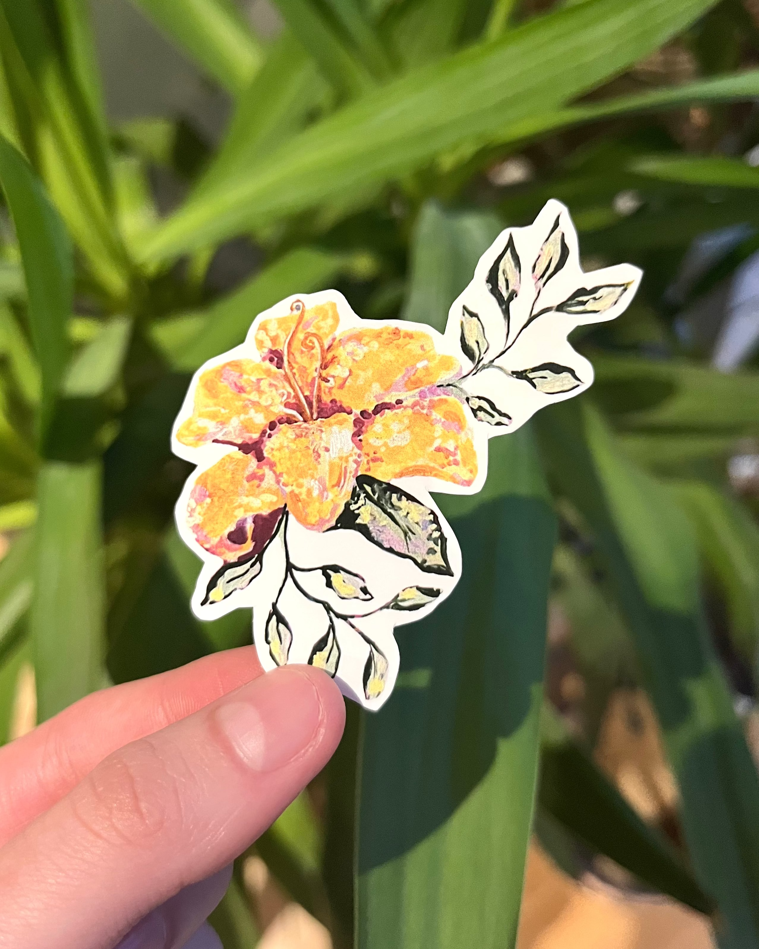 "Golden Bloom" Sticker