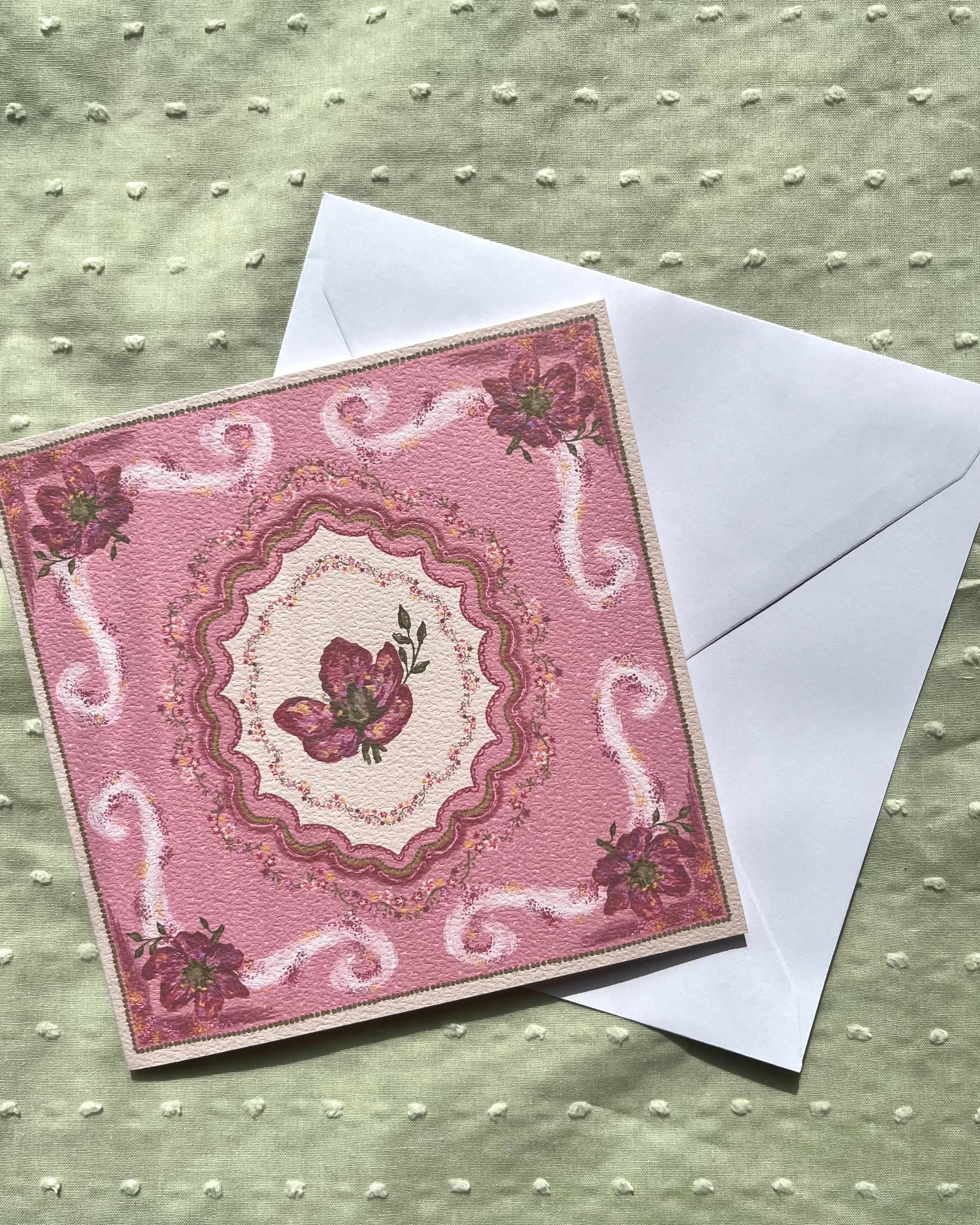 "Briar Reverie" Vintage Floral Greeting Card