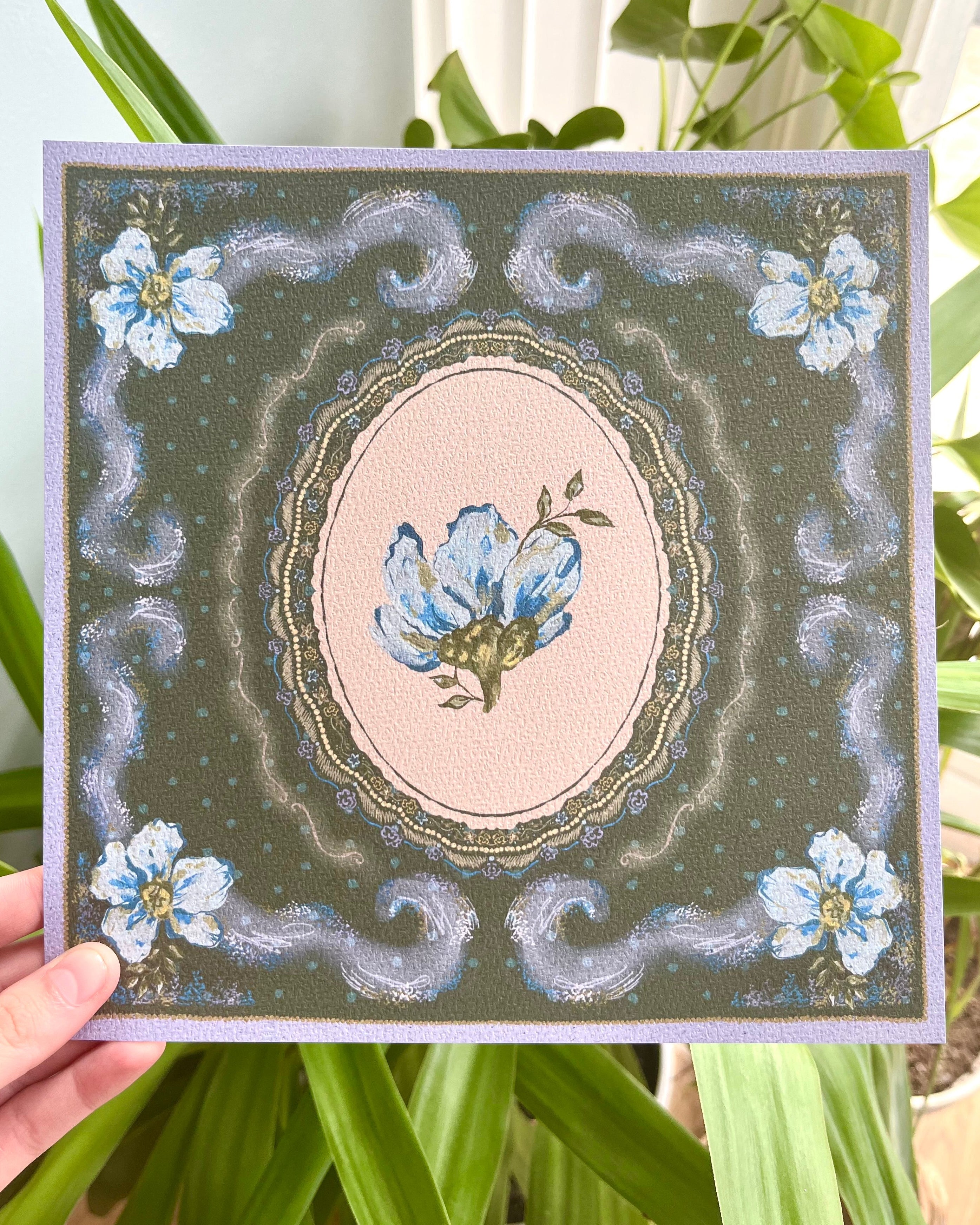 "Verdant Reverie" Vintage Floral Art Print