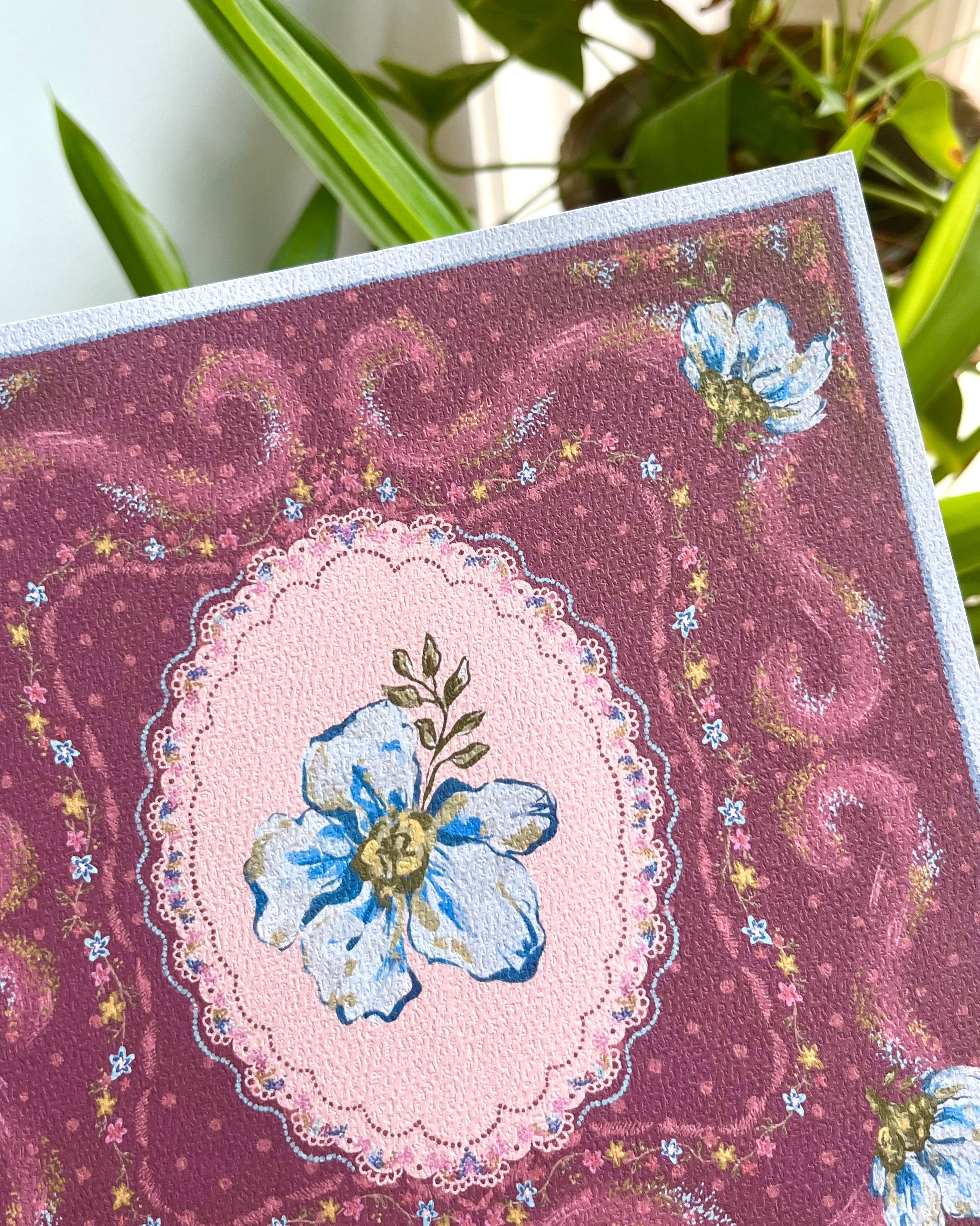 "Velvet Reverie" Vintage Floral Art Print