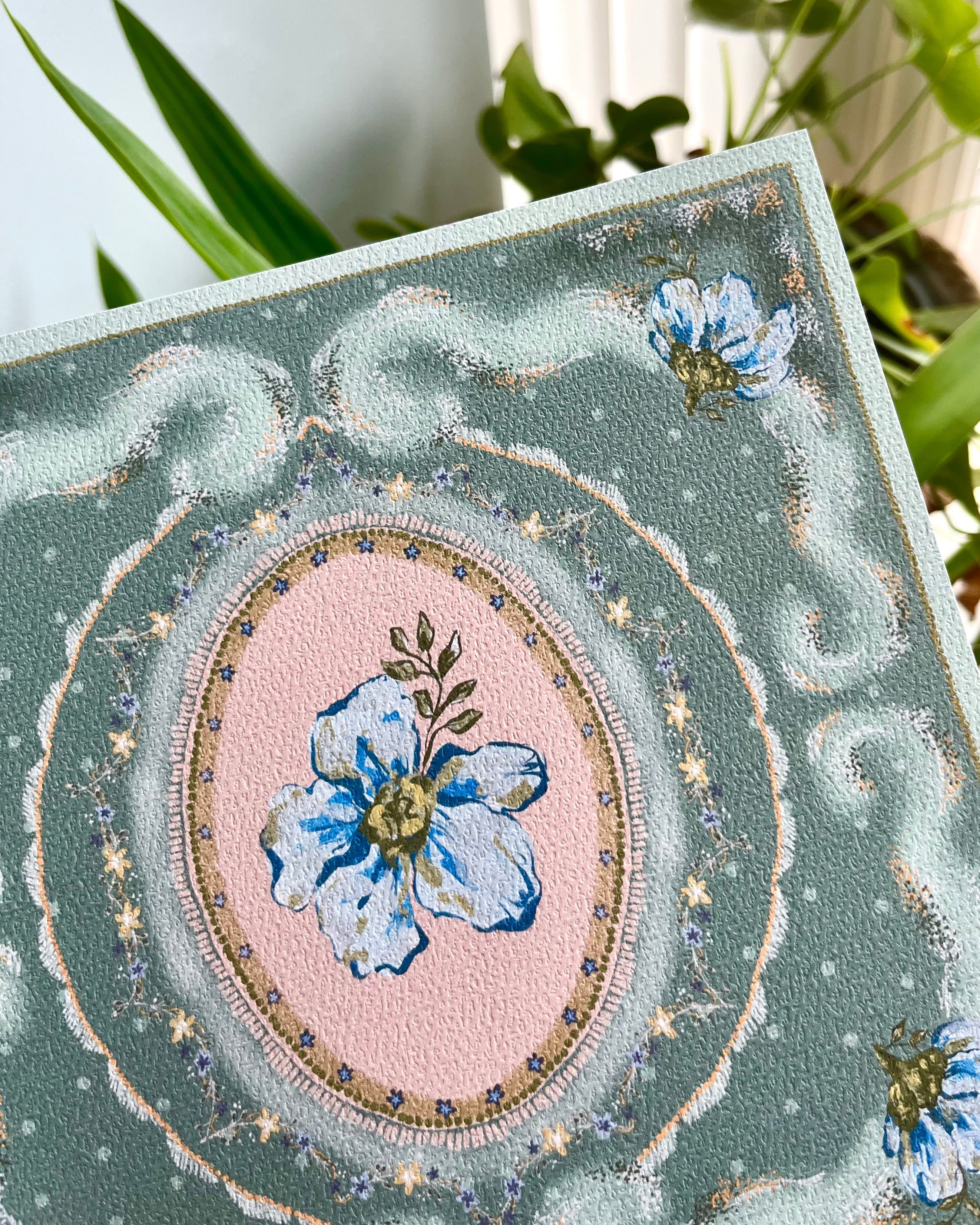 "Willow Reverie" Vintage Floral Art Print