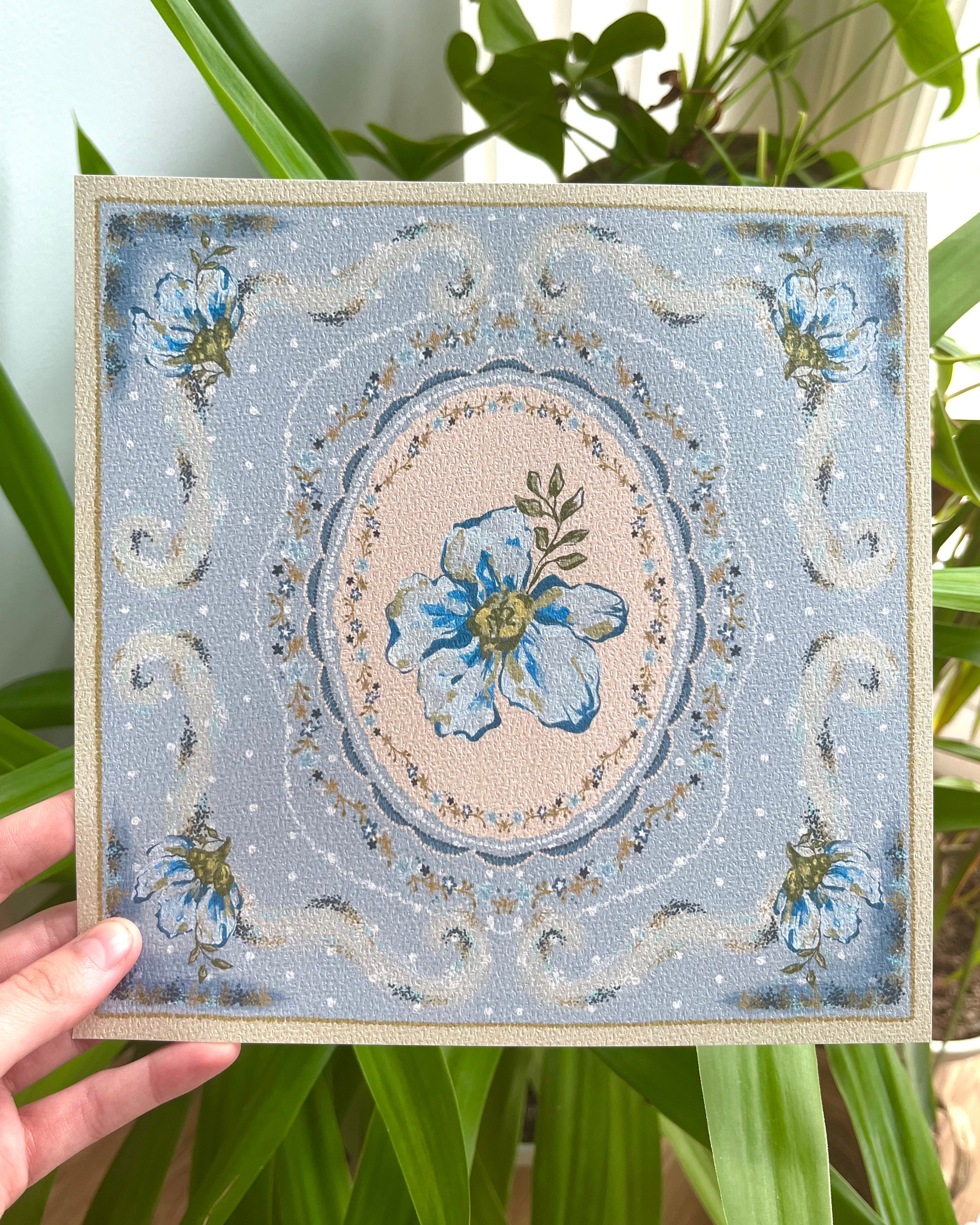 "Mist Reverie" Vintage Floral Art Print