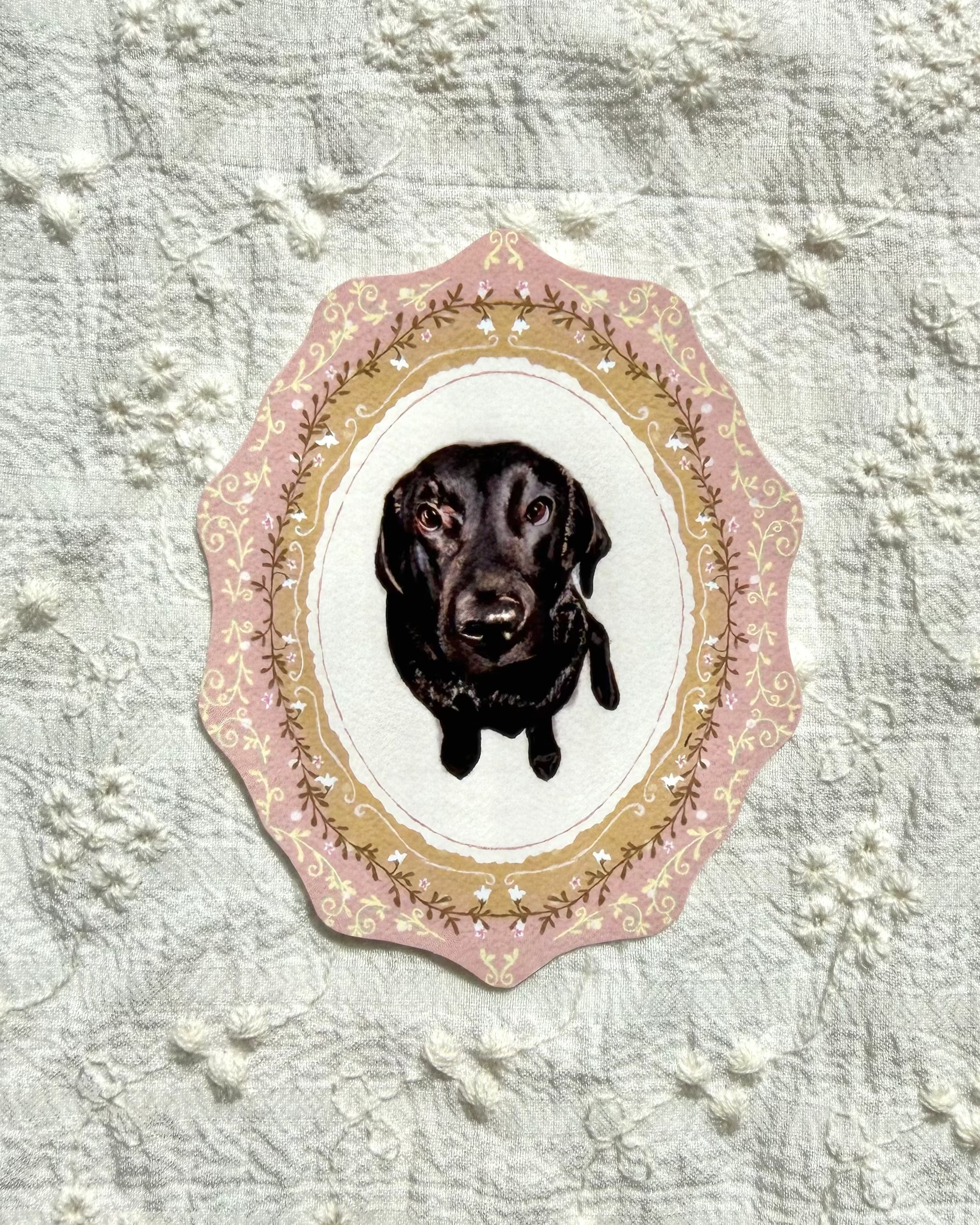 "Lily Reverie" Black Labrador Retriever Sticker