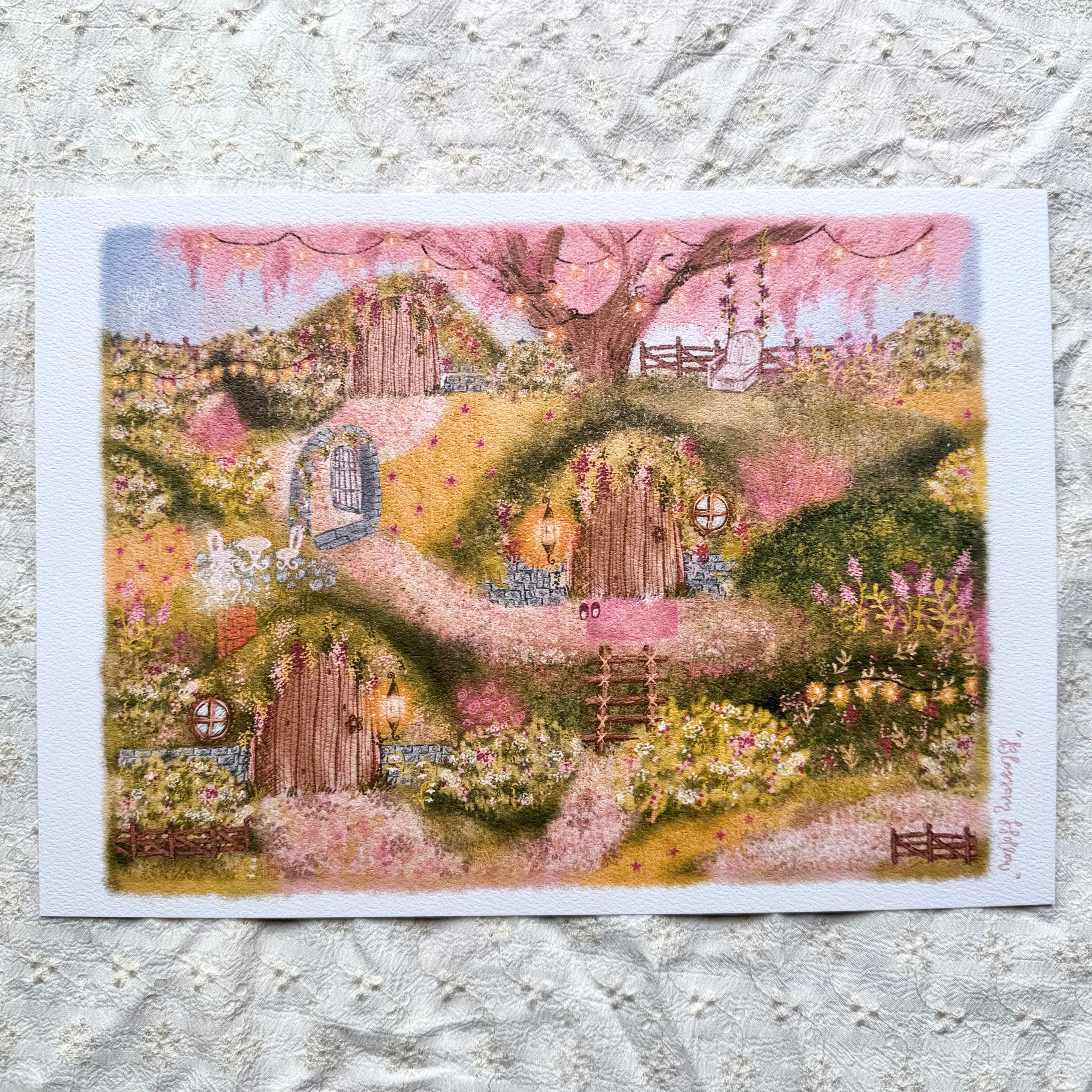 Blossom Hollow - Whimsical Floral Art Print