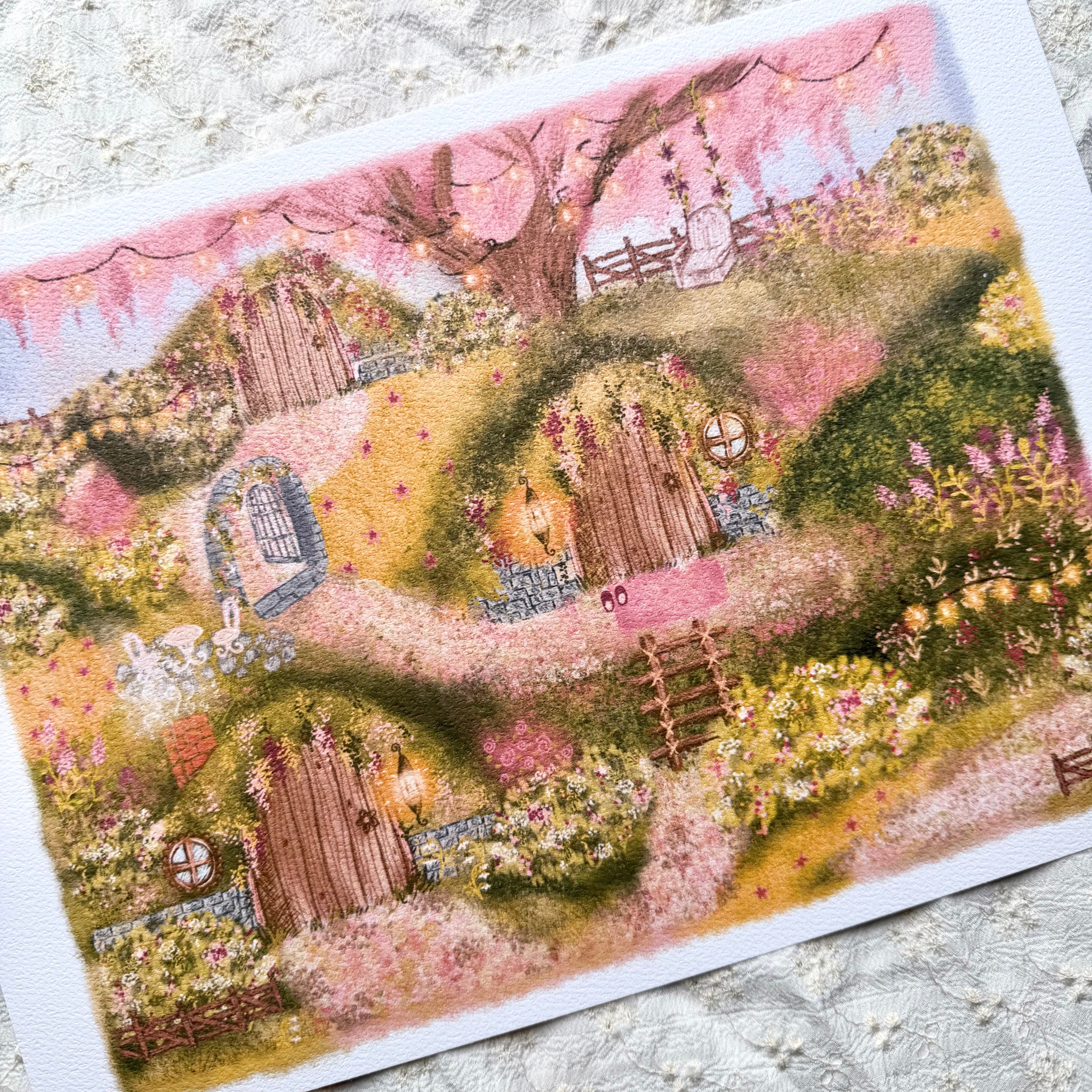 Blossom Hollow - Whimsical Floral Art Print
