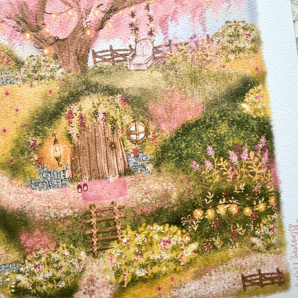 Blossom Hollow - Whimsical Floral Art Print