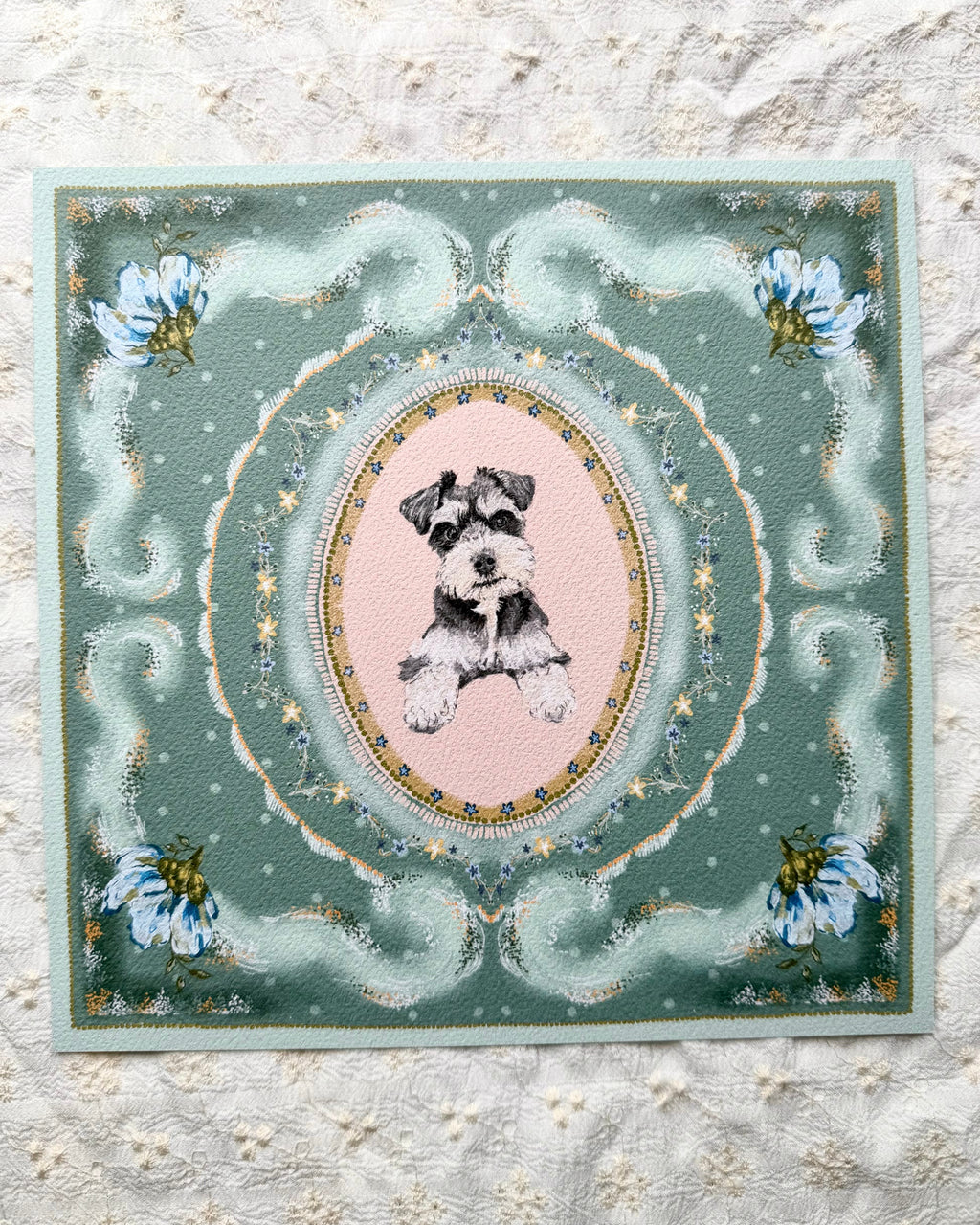 "Willow Reverie" Miniature Salt & Pepper Schnauzer Art Print
