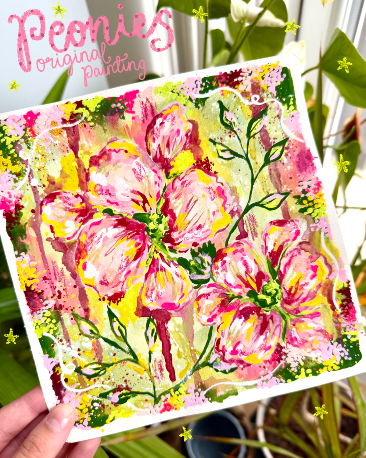 "Peonies - Floral Study" Original Painting