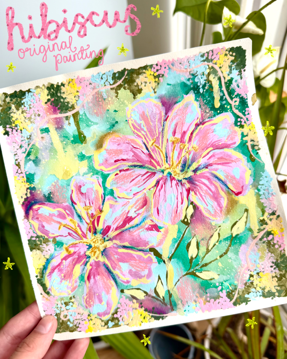 "Hibiscus - Floral Study" Original Painting