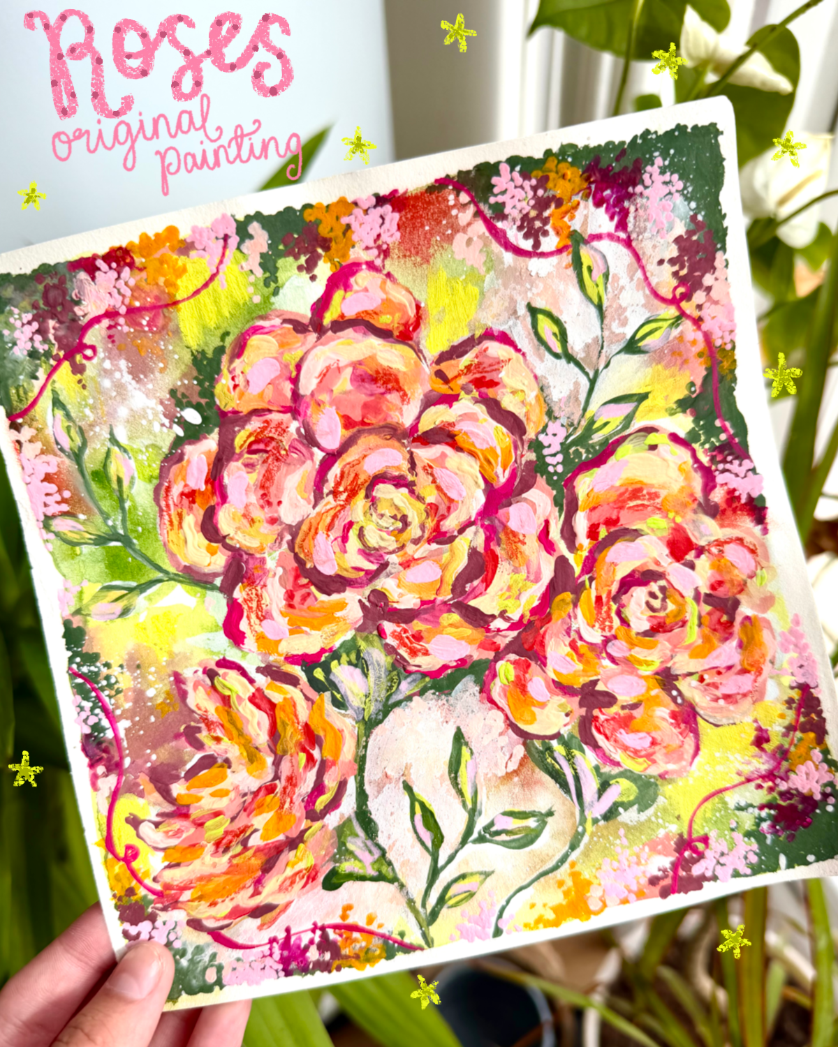 "Roses - Floral Study" Original Painting
