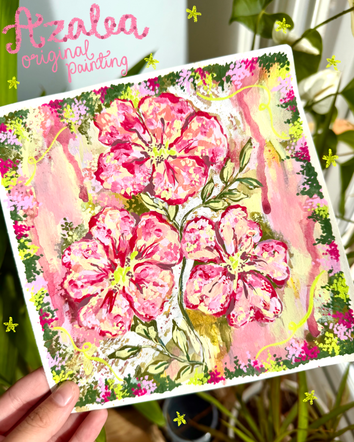 "Azalea - Floral Study" Original Painting