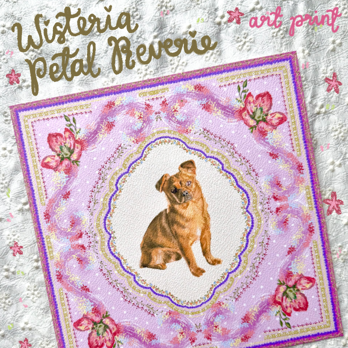 "Wisteria Petal Reverie" Fawn Smooth Coat Chihuahua Art Print